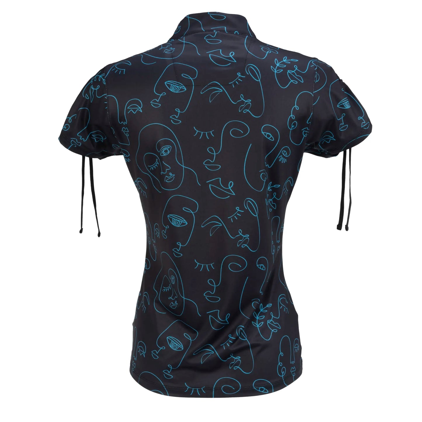 Nancy Lopez  Picasso Short Sleeve Polo Black Multi