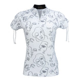 Nancy Lopez  Picasso Short Sleeve Polo White Multi