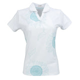 Nancy Lopez   Sunny Short Sleeve Polo Plus White Multi