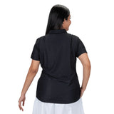 Nancy Lopez   Tempo Short Sleeve Polo Plus Black