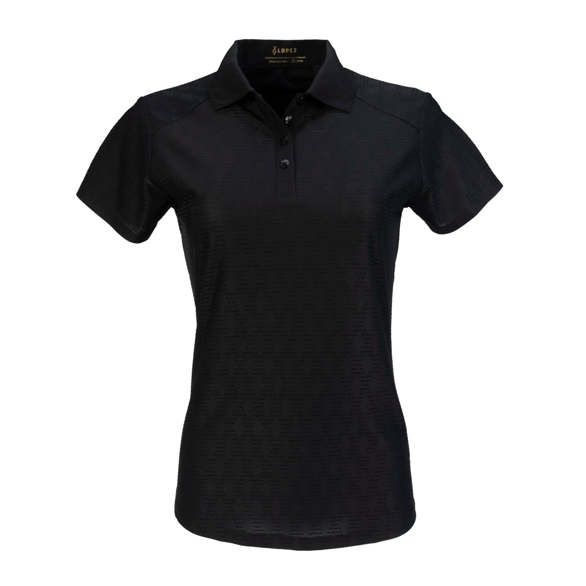 Nancy Lopez   Tempo Short Sleeve Polo Plus Black