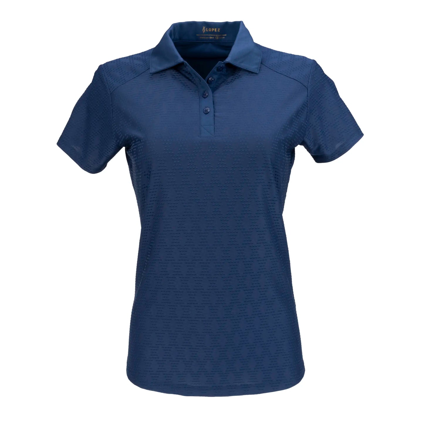 Nancy Lopez   Tempo Short Sleeve Polo Plus Navy