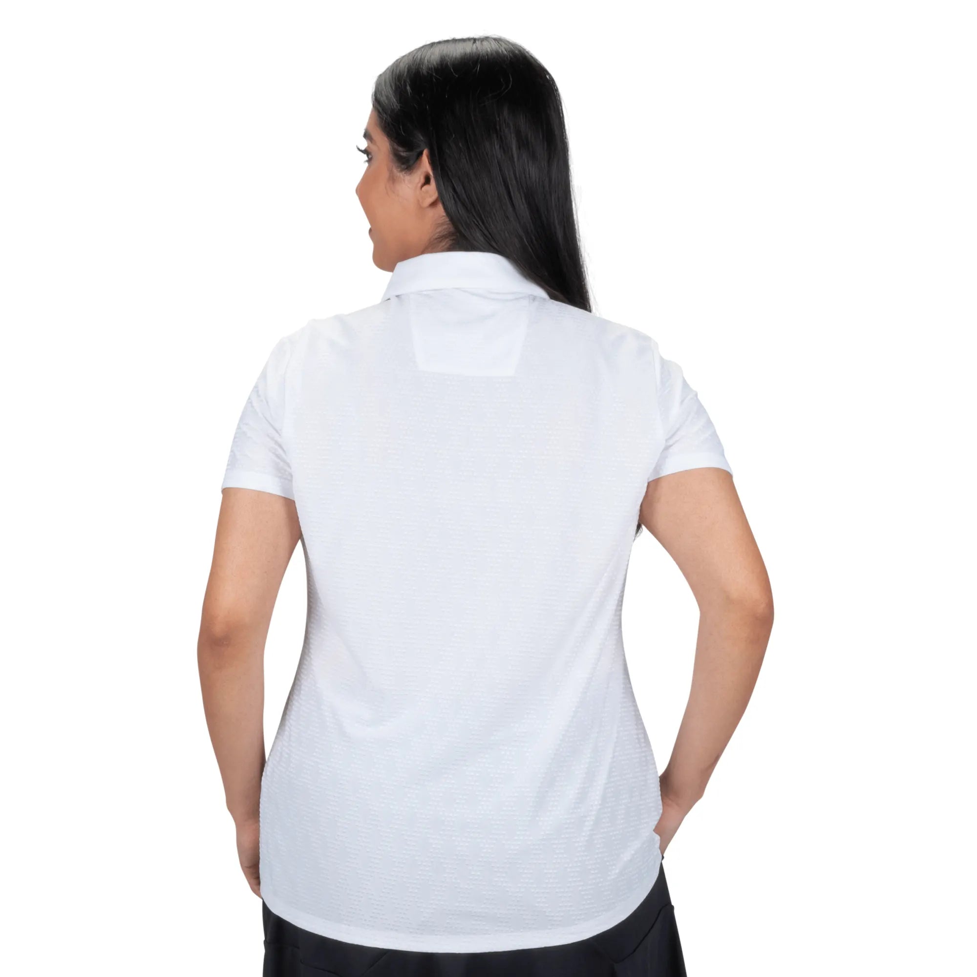 Nancy Lopez   Tempo Short Sleeve Polo Plus White