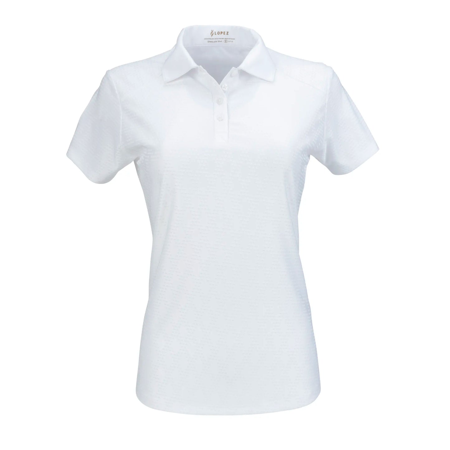 Nancy Lopez   Tempo Short Sleeve Polo Plus White