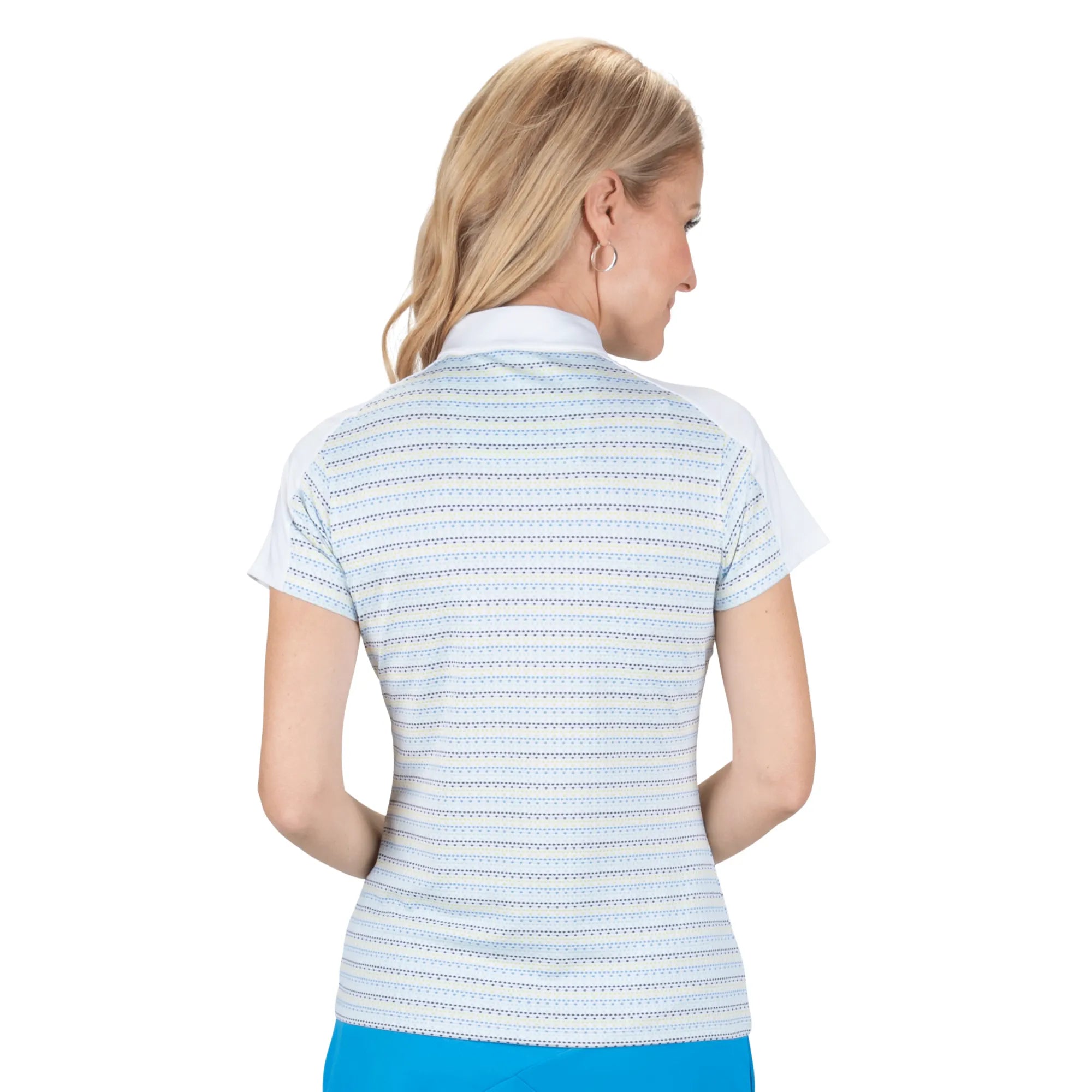 Nancy Lopez   Triumph Short Sleeve Polo White Multi