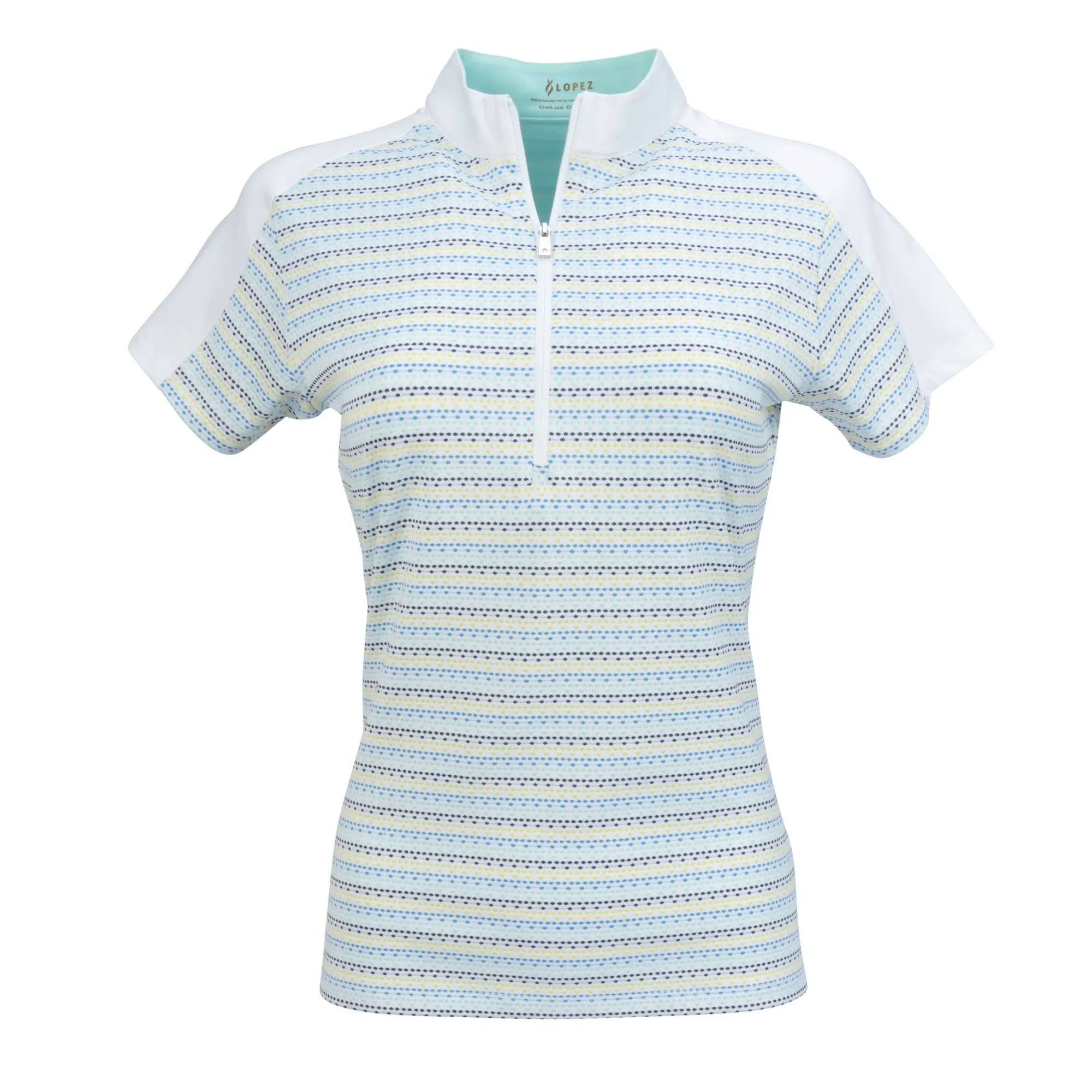 Nancy Lopez   Triumph Short Sleeve Polo White Multi
