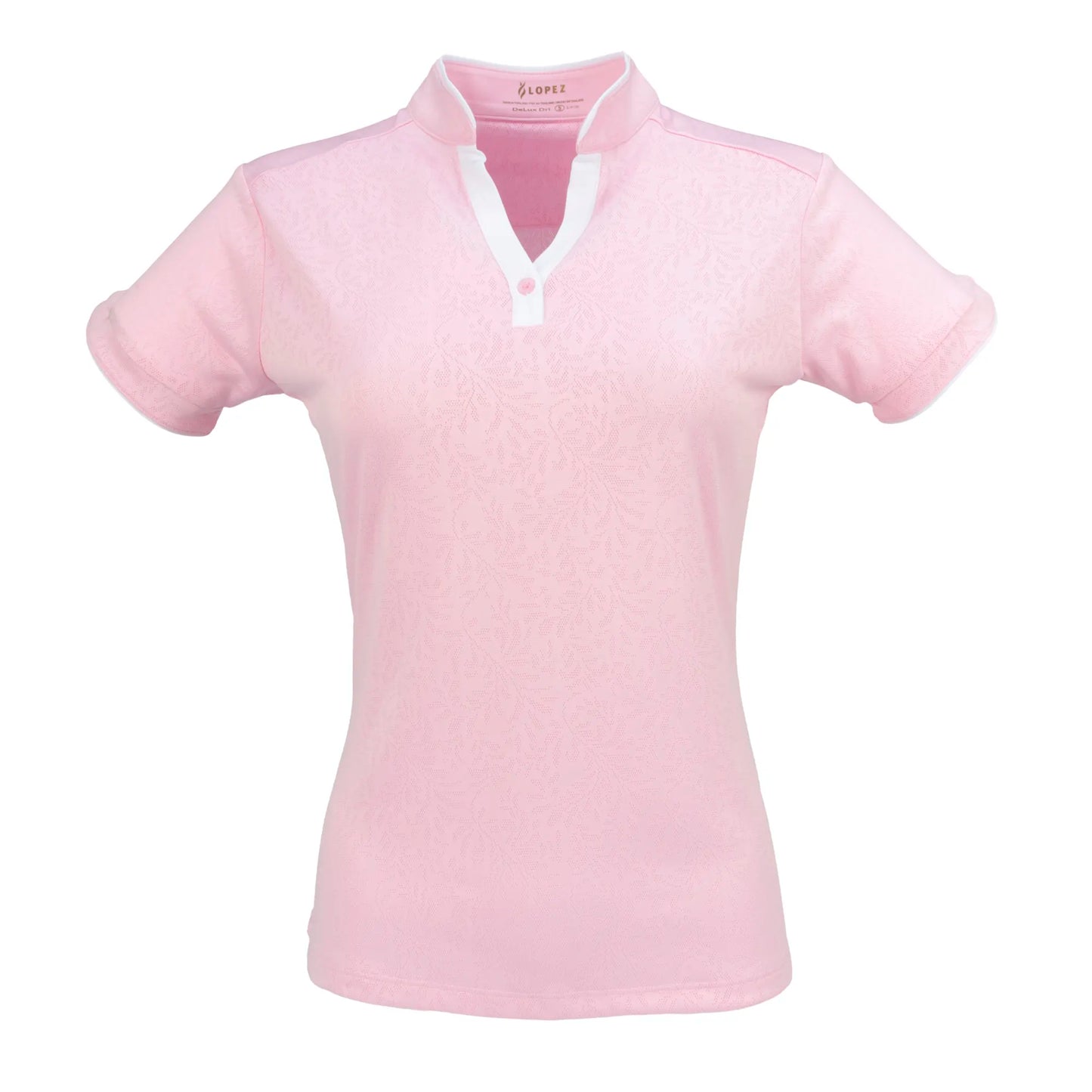 Nancy Lopez   Vine Short Sleeve Polo Burst Multi