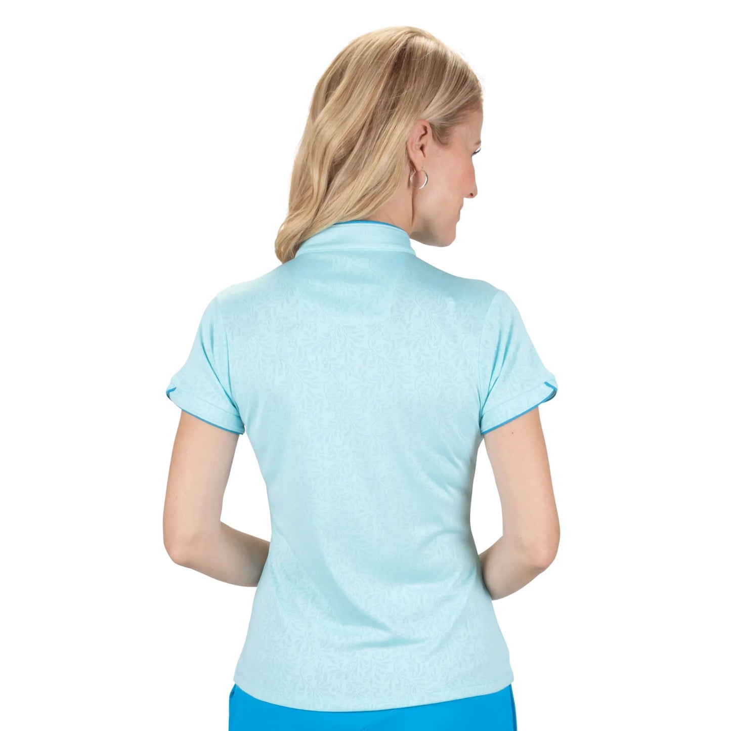 Nancy Lopez   Vine Short Sleeve Polo Ice Multi