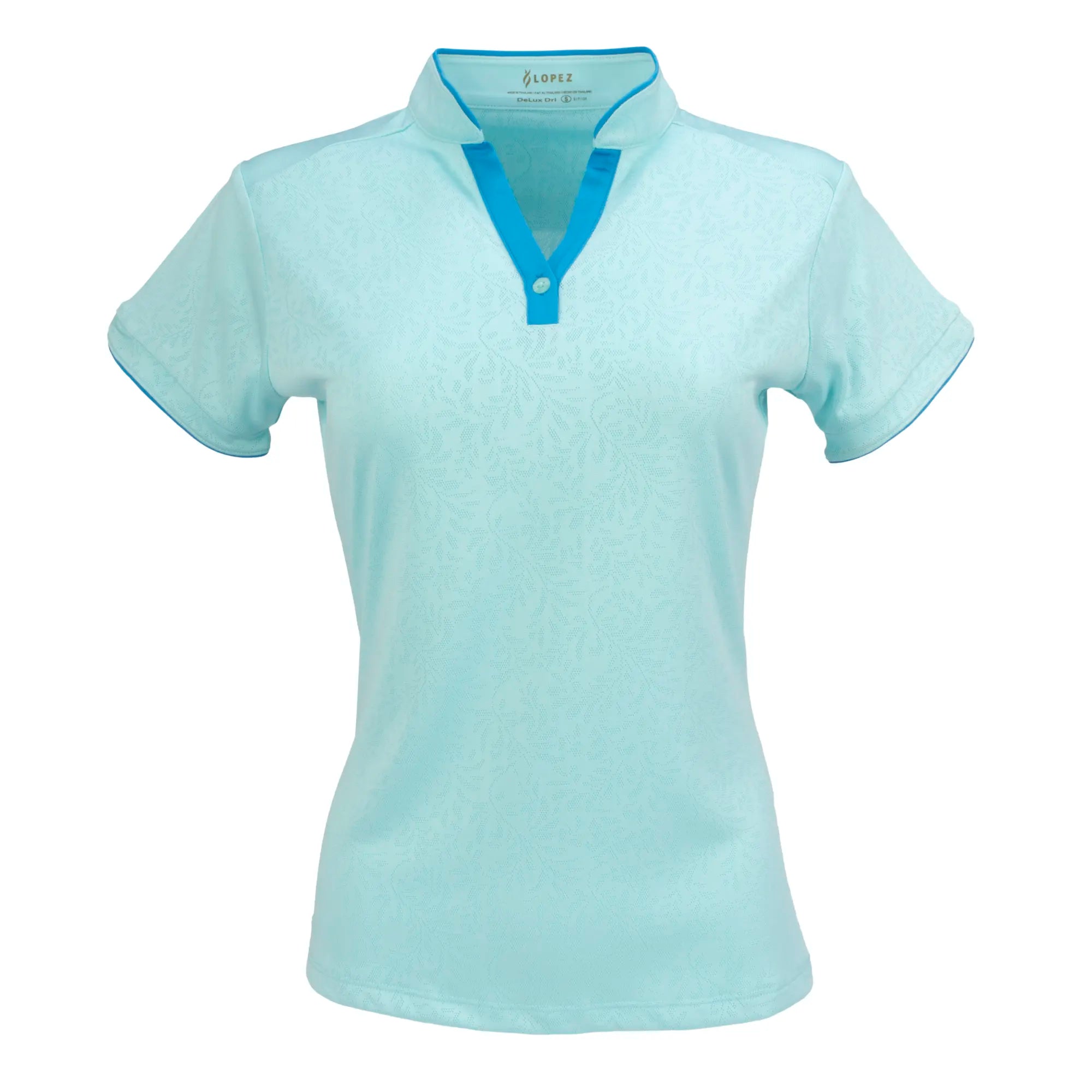 Nancy Lopez   Vine Short Sleeve Polo Ice Multi