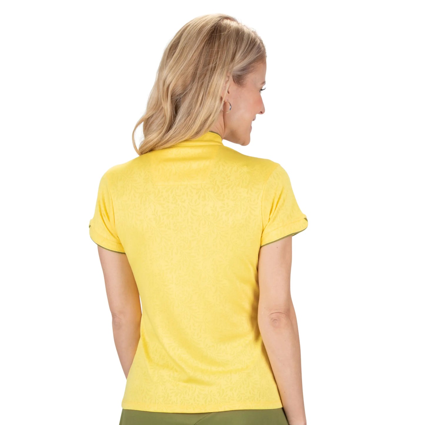 Nancy Lopez   Vine Short Sleeve Polo Sunny Multi