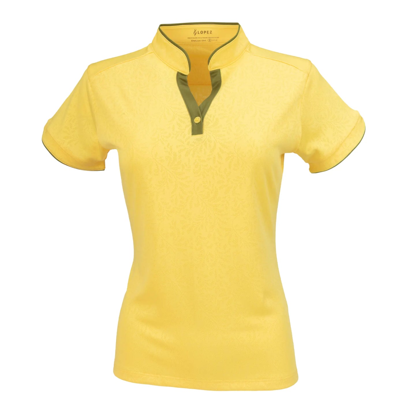 Nancy Lopez   Vine Short Sleeve Polo Sunny Multi