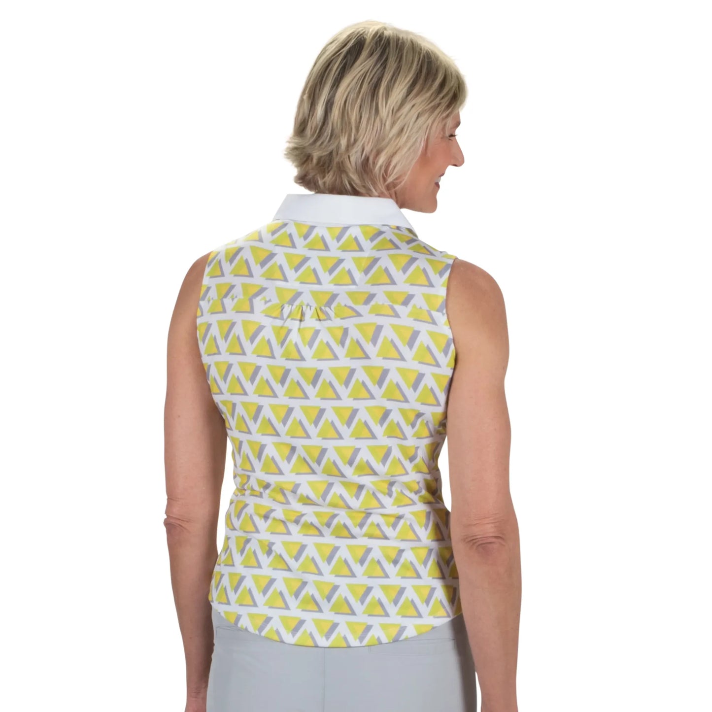 Nancy Lopez  Yuma Sleeveless Polo White Multi