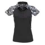 Nancy Lopez  Congo Short Sleeve Polo Black Multi