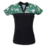 Nancy Lopez  Minx Short Sleeve Polo Black Multi