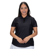 Nancy Lopez   Tempo Short Sleeve Polo Plus Black