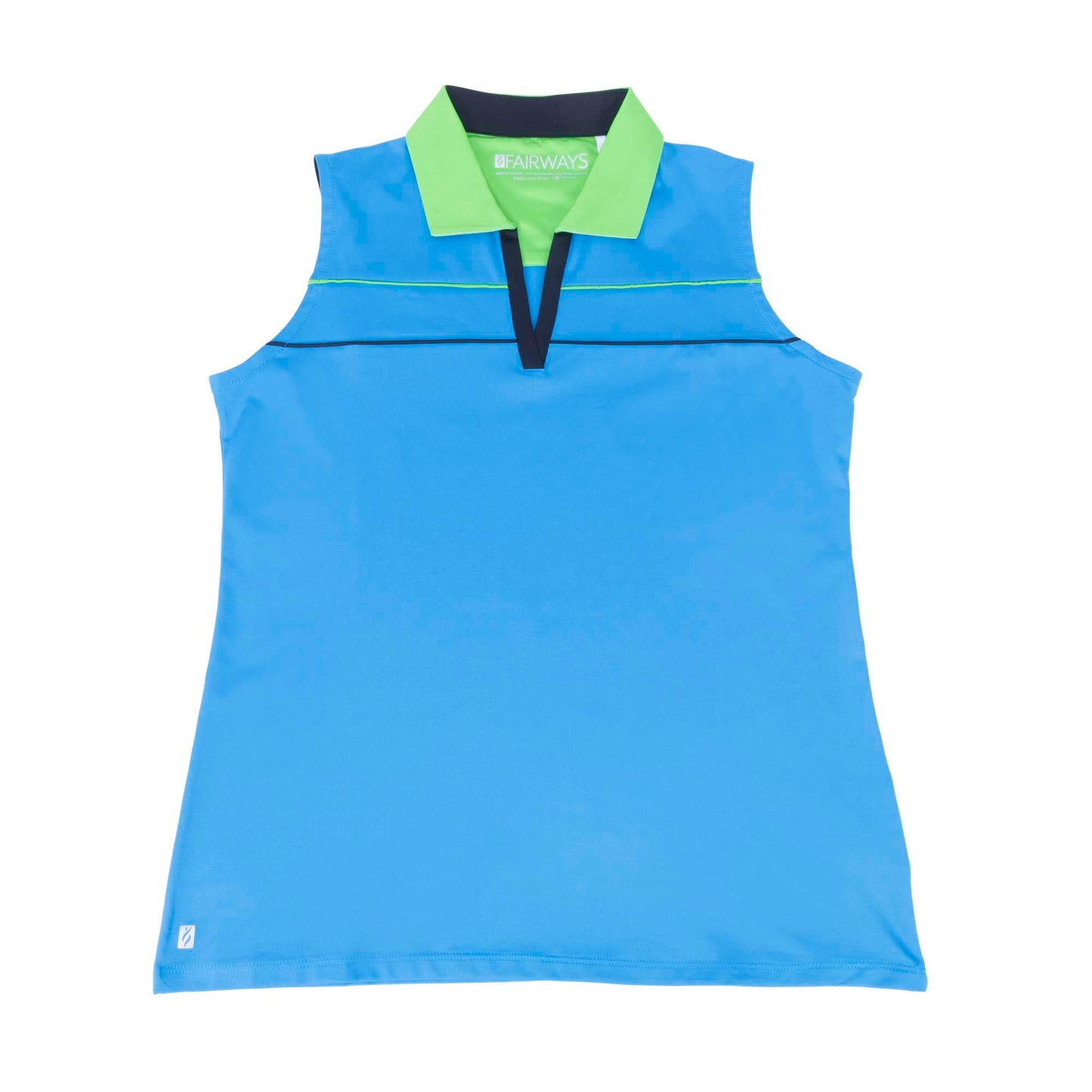 Nancy Lopez  Crush Sleeveless Polo Blue Multi