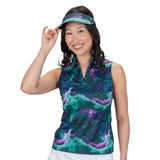 Nancy Lopez  Supra Sleeveless Polo Black Multi