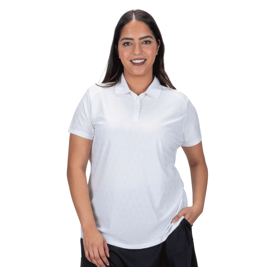 Nancy Lopez   Tempo Short Sleeve Polo Plus White