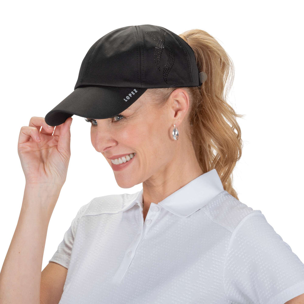 Nancy Lopez   Pony Hat Black